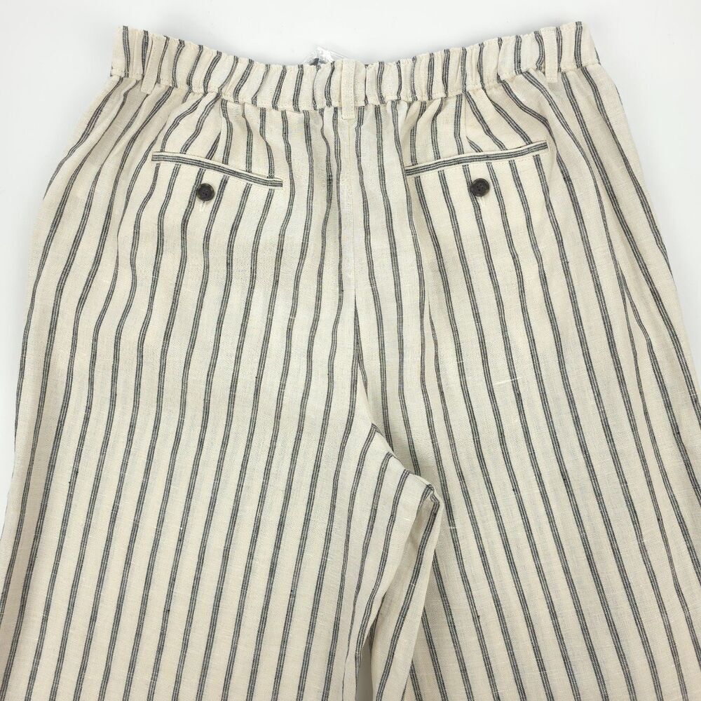 NWT J Crew Harbor Wide Leg pant striped linen Beachy Boho Resort Coastal Preppy - Picture 7 of 9